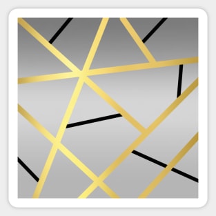 Silver/Gold/Black Pattern Sticker